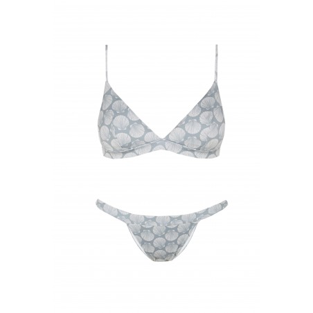Bikini Sporty Seashell Gris Azulado Robin Collection Robin Collection