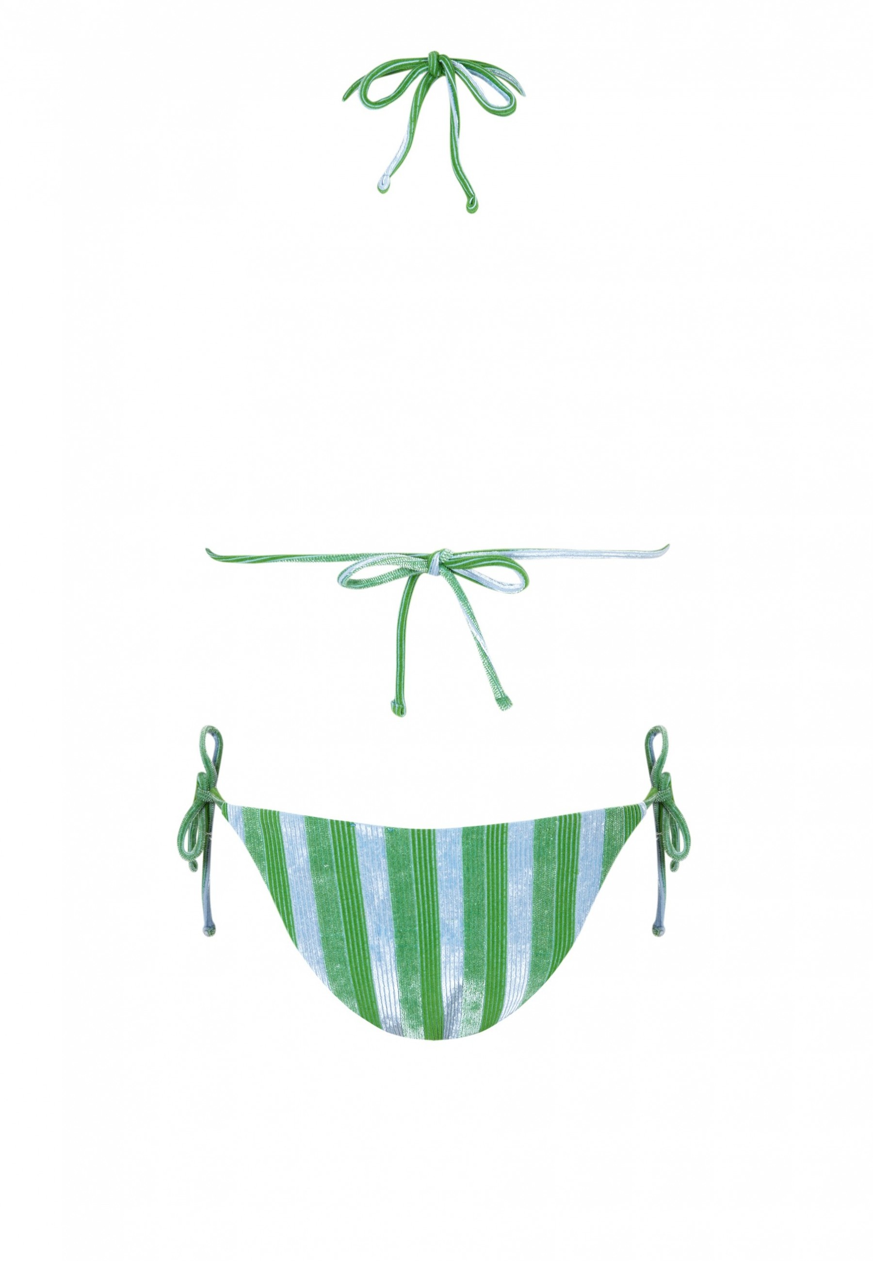 Bikini Triángulo Divino Verde y Azul Robin Collection Robin Collection