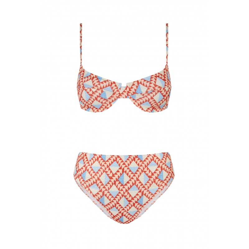 Mohawk Balconette Bikini High Red Robin Collection Robin Collection