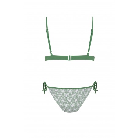Bikini Sporty Element Tie Verde Y Blanco Robin Collection Robin Collection