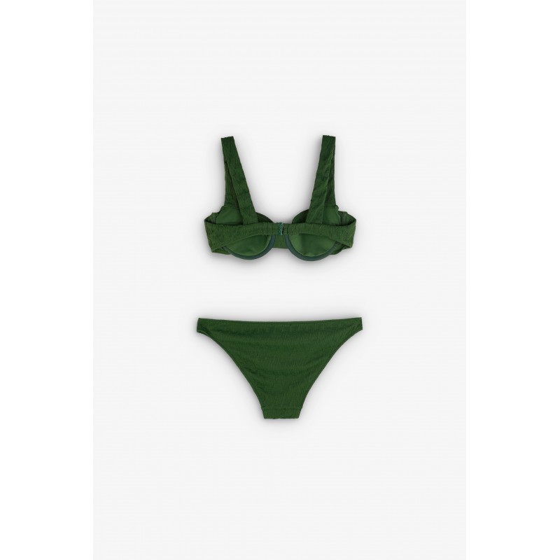 Bikini Balconette Verde Robin Collection
