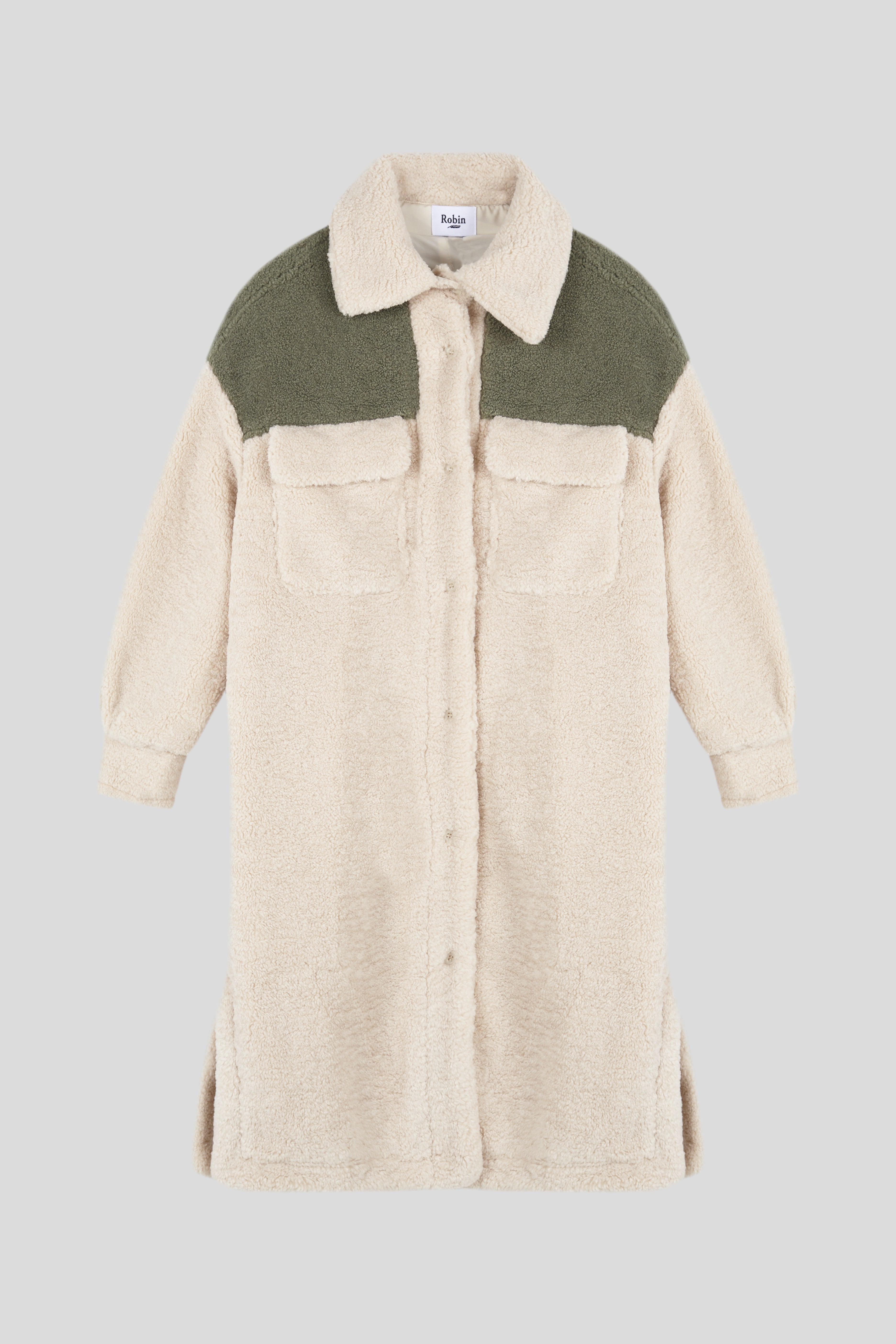 Manteau Hunter Écru et Vert