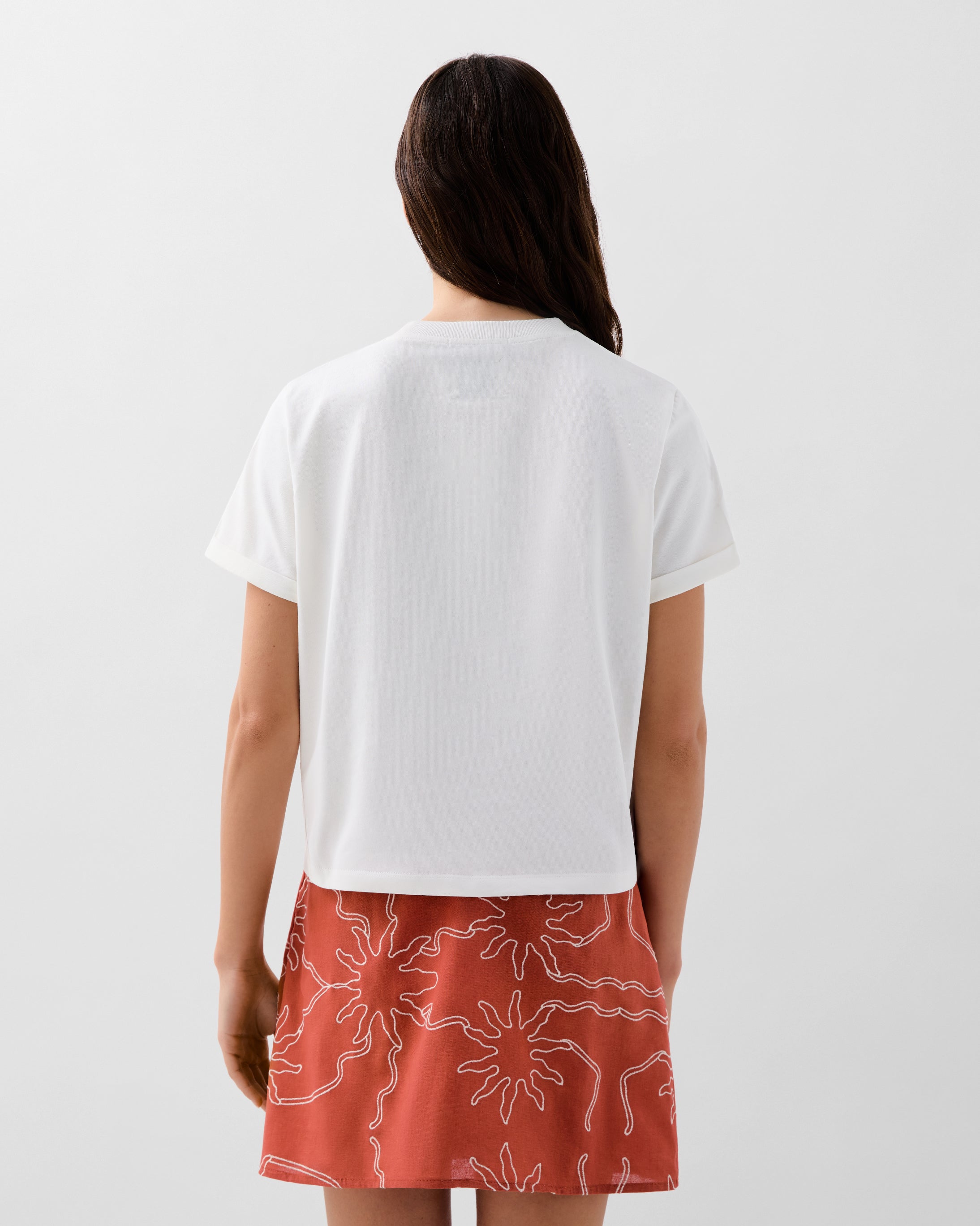 T-shirt imprimé brodé