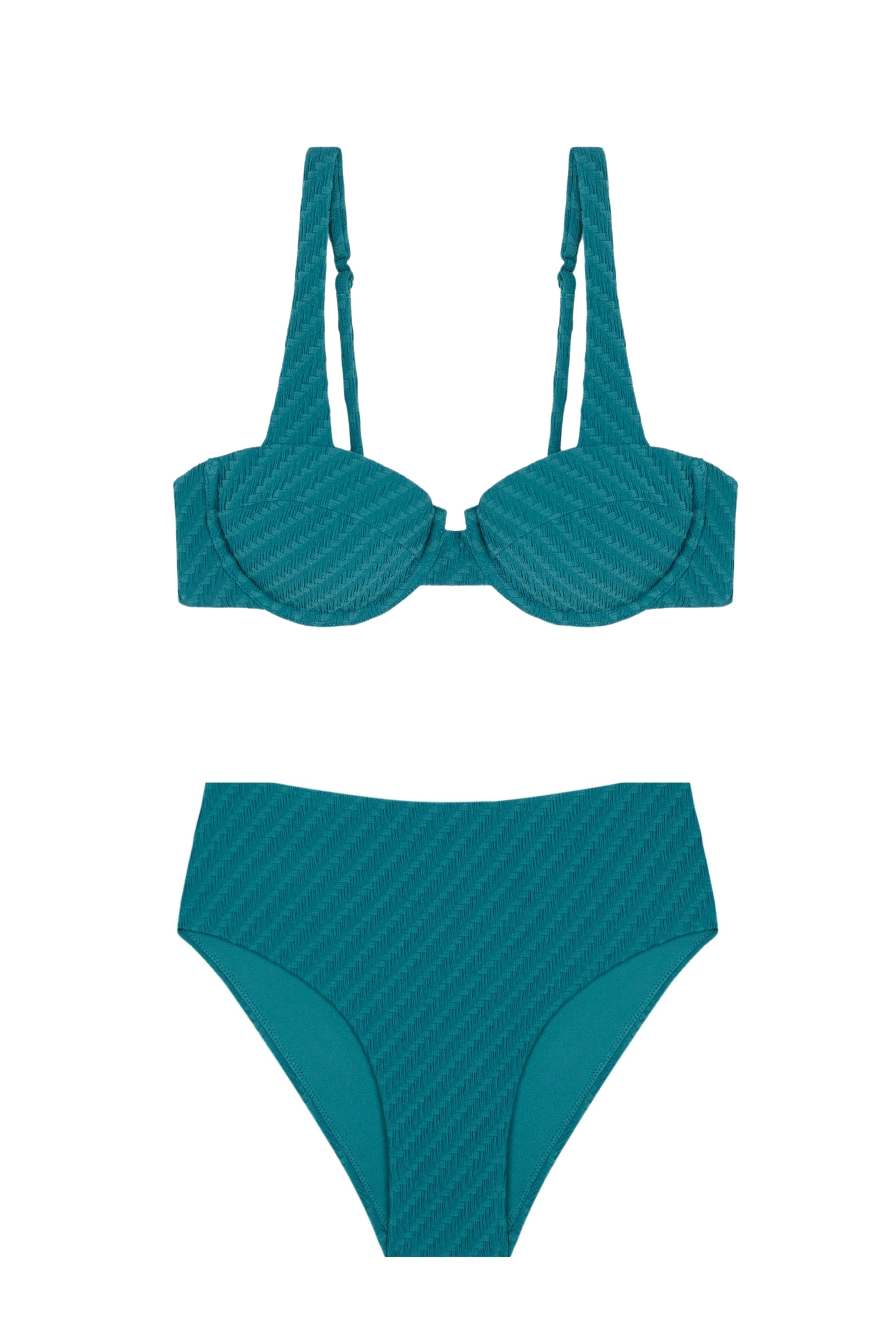 Petrol Balconette Bikini