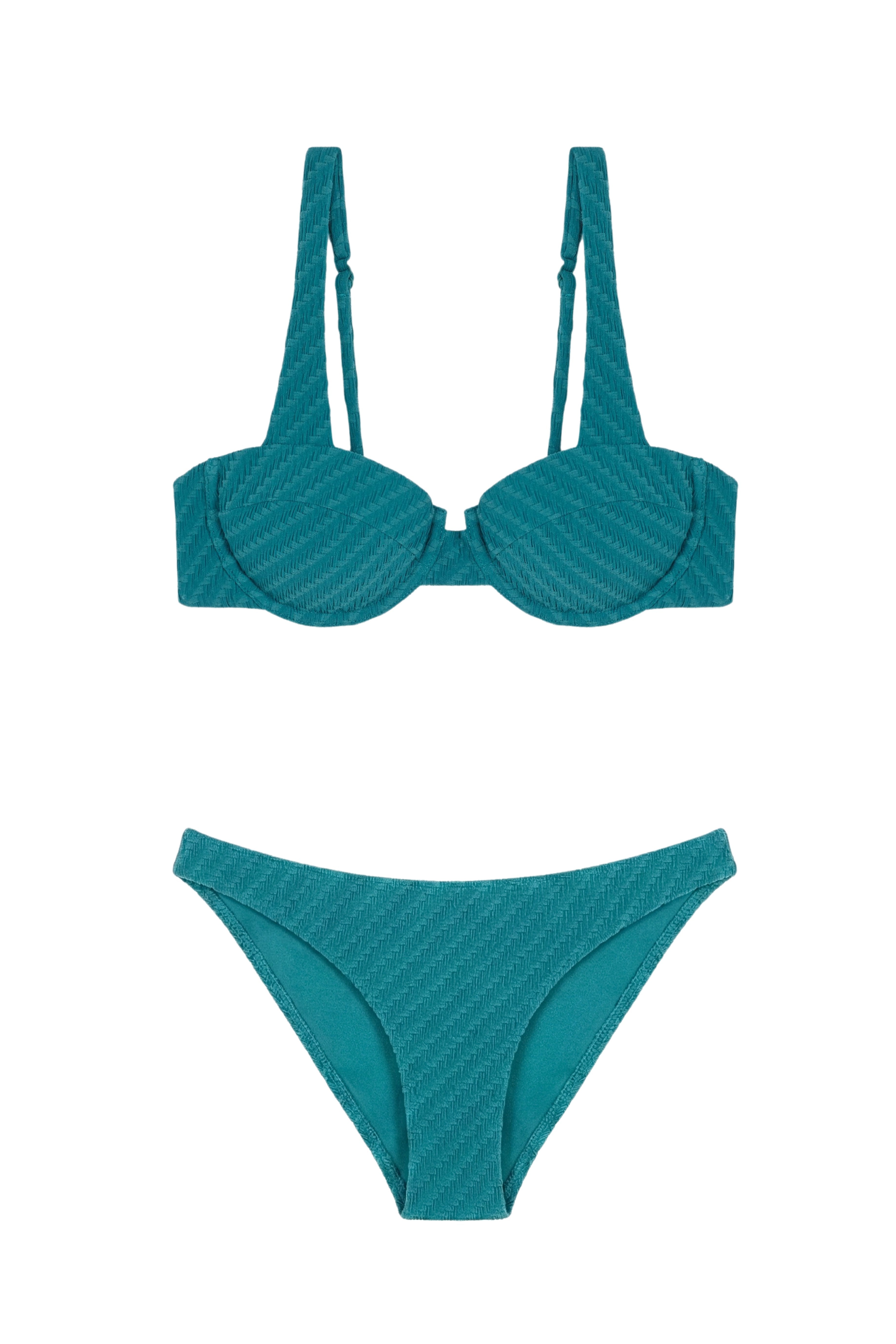 Petrol Balconette Bikini