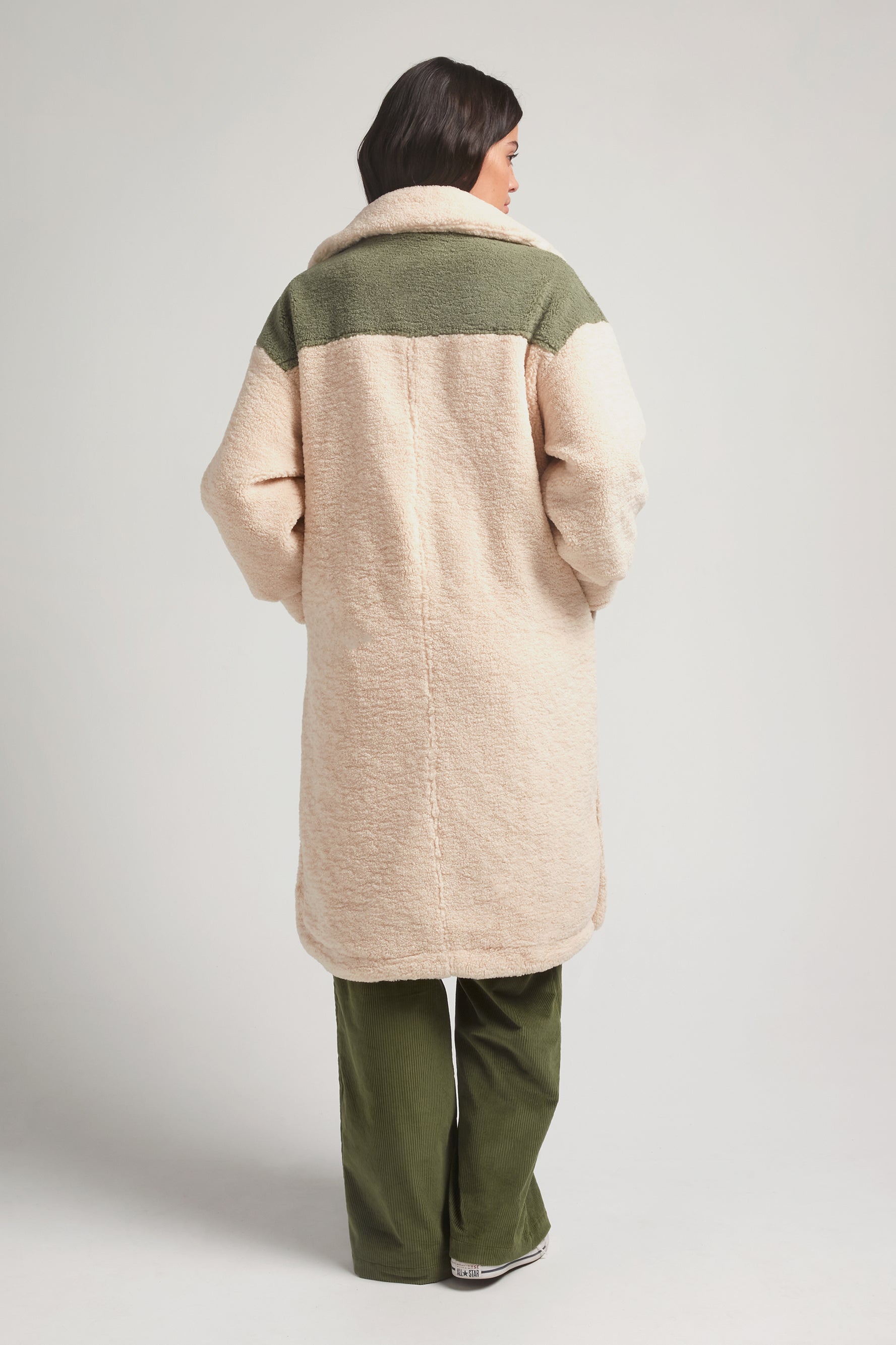 Manteau Hunter Écru et Vert