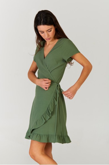 Vestido corto Khaki