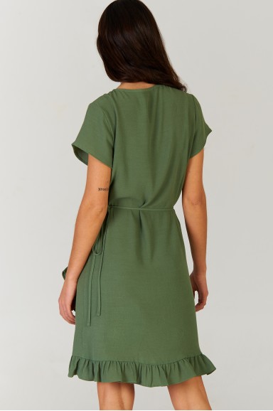 Vestido corto Khaki