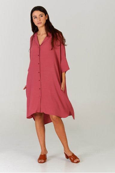 Vestido camisero Marsala