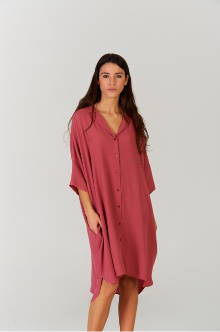 Vestido camisero Marsala