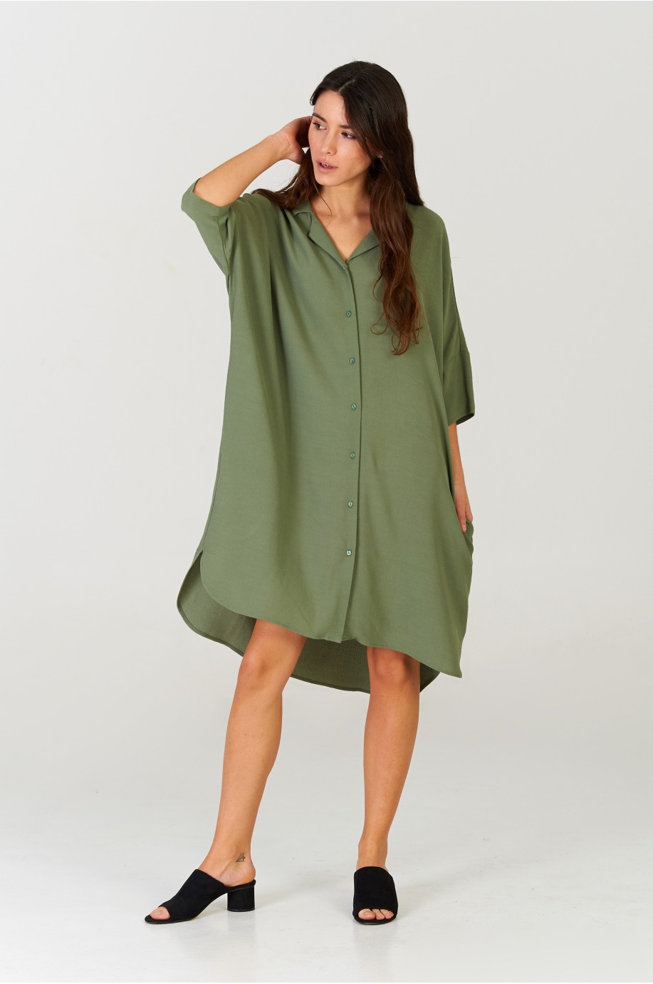 Vestido camisero Khaki Vestido camisero Khaki