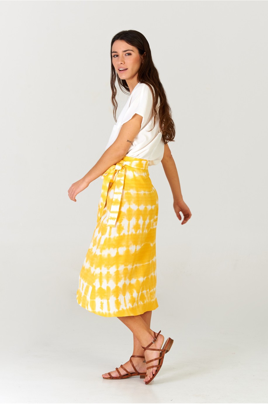 Falda larga Tie Dye Ocre Falda larga Tie Dye Ocre