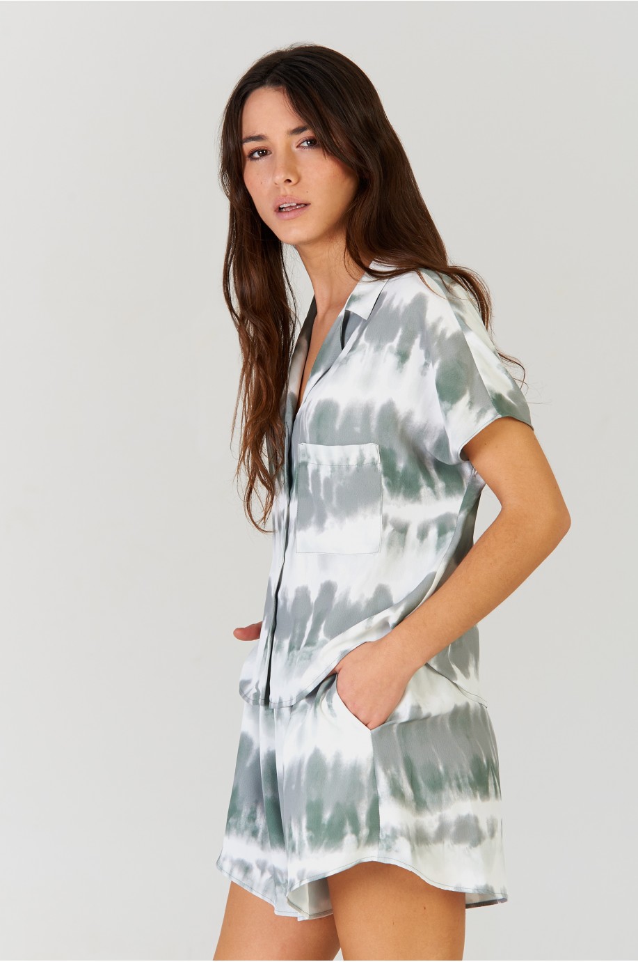 Camisa Tie Dye Khaki