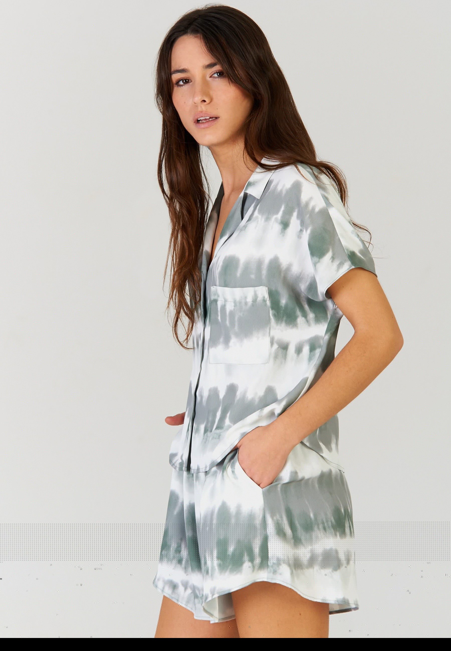 Camisa Tie Dye Khaki