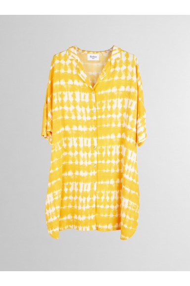 Vestido camisero Tie Dye Ocre