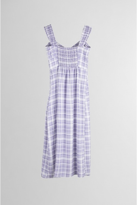 Vestido midi Cuadros Lavanda Vestido midi Cuadros Lavanda