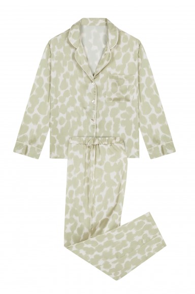 Pyjama manches longues en satin | Robin Collection