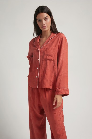 Long sleeve pajama in viscose | Robin Collection