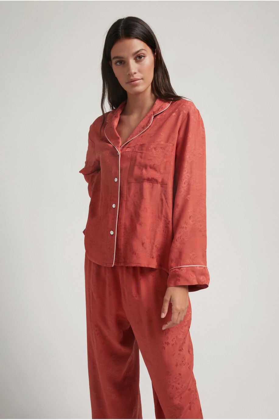 Pijama viscosa manga larga | Robin Collection