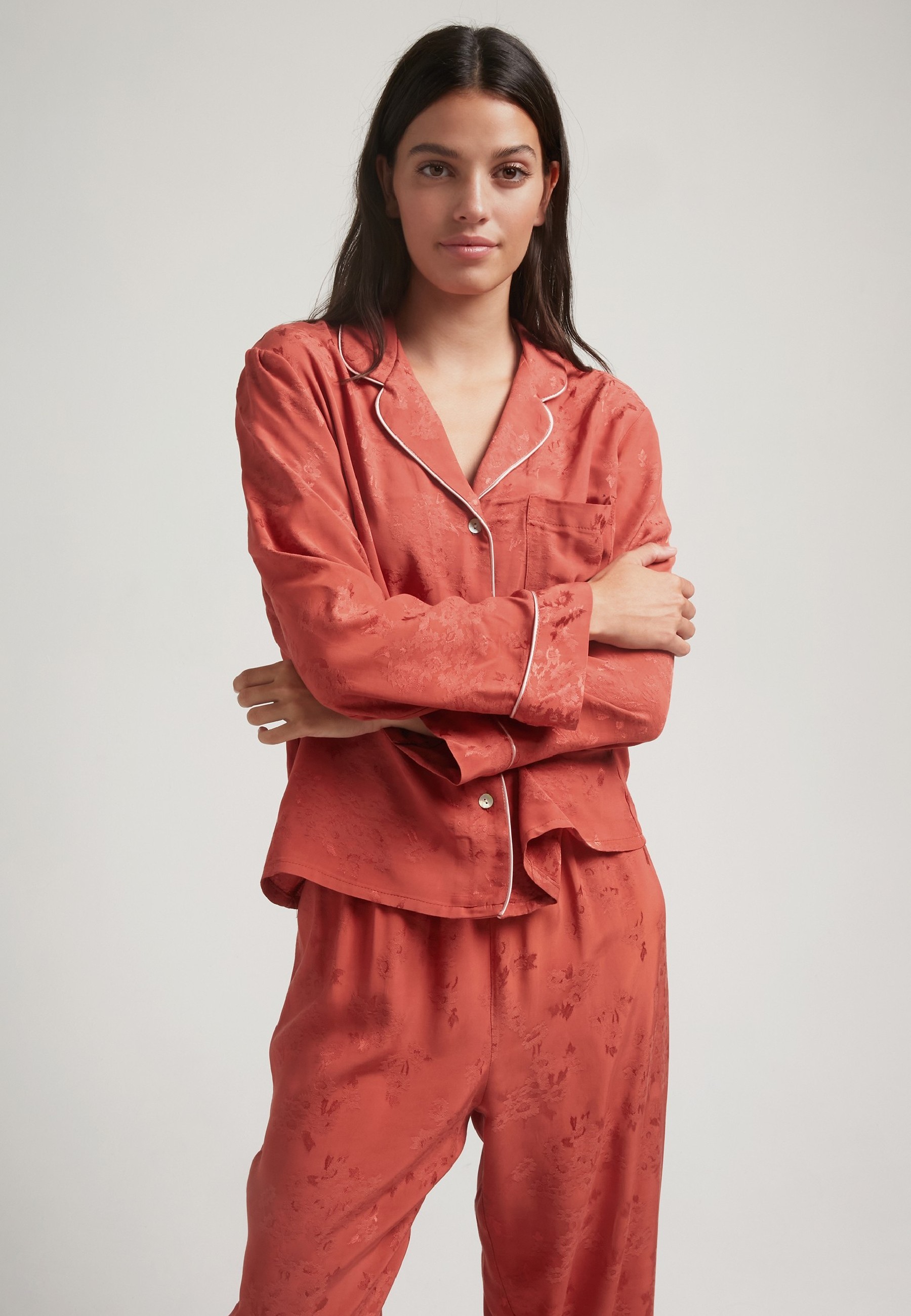 Long sleeve pajama in viscose | Robin Collection
