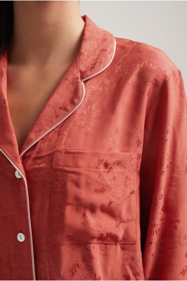 Long sleeve pajama in viscose | Robin Collection