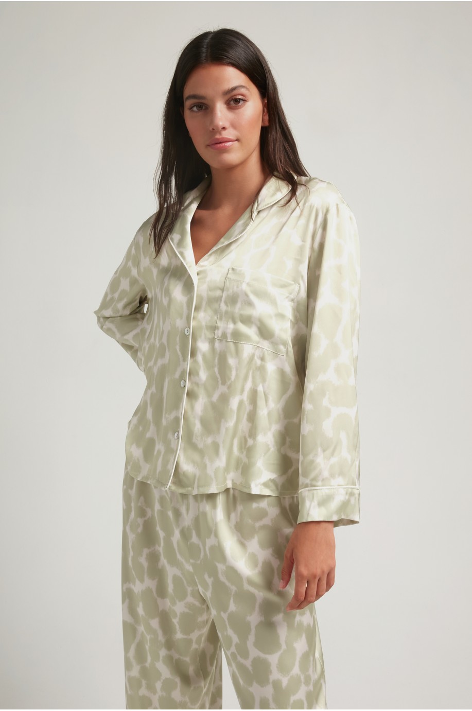 Pyjama manches longues en satin | Robin Collection Pyjama manches longues en satin | Robin Collection