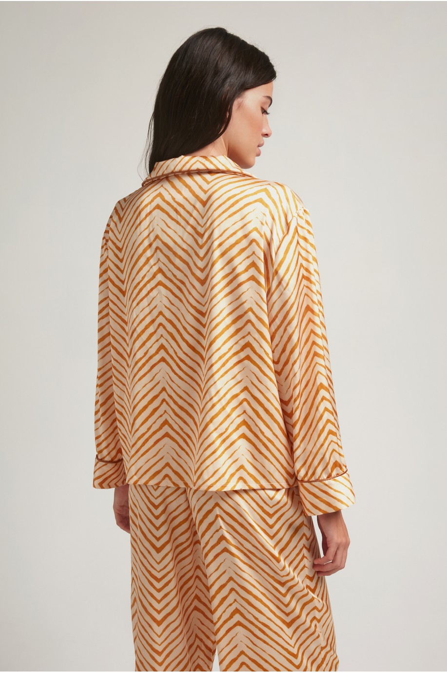 Long sleeve pajama in satin | Robin Collection