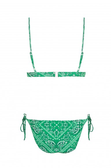 Bikini Sporty Bandana Verde Tie | Robin Collection