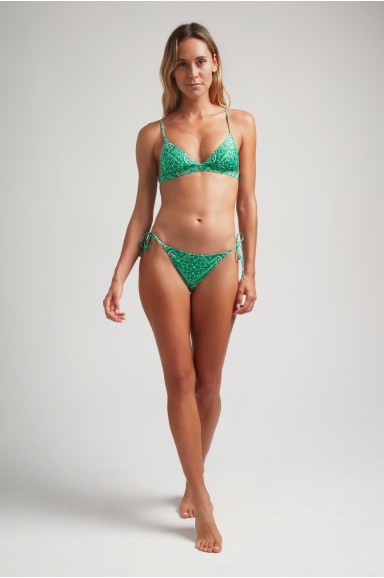 Bikini Sporty Bandana Verde Tie | Robin Collection