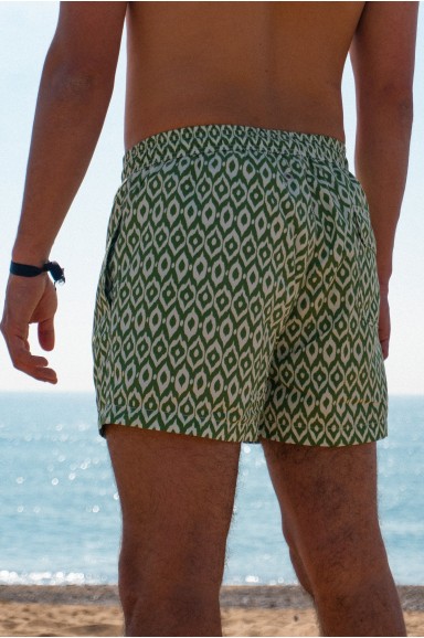 Bañador Hombre Ikat Verde | Robin Collection