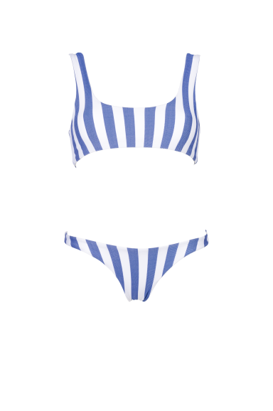 Blue Striped Runner Bikini