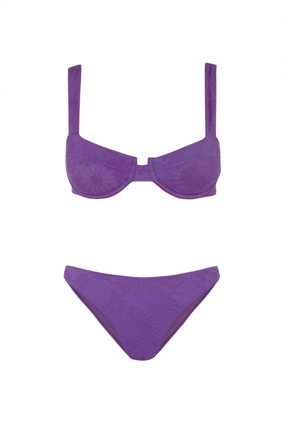 Maillot de bain 2 pièces Balconette Violet  | Robin Collection