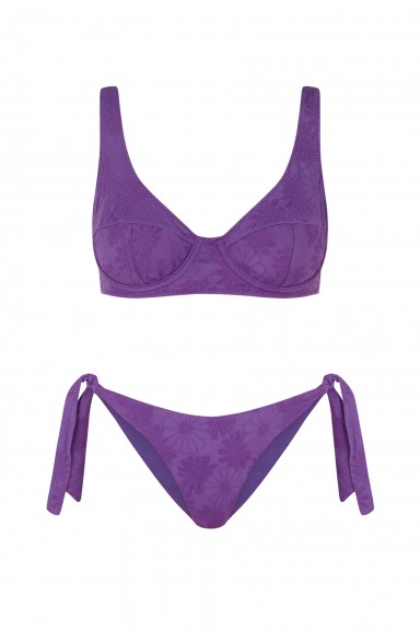 Bikini Balconette Comfy Violet Tie| Robin Collection