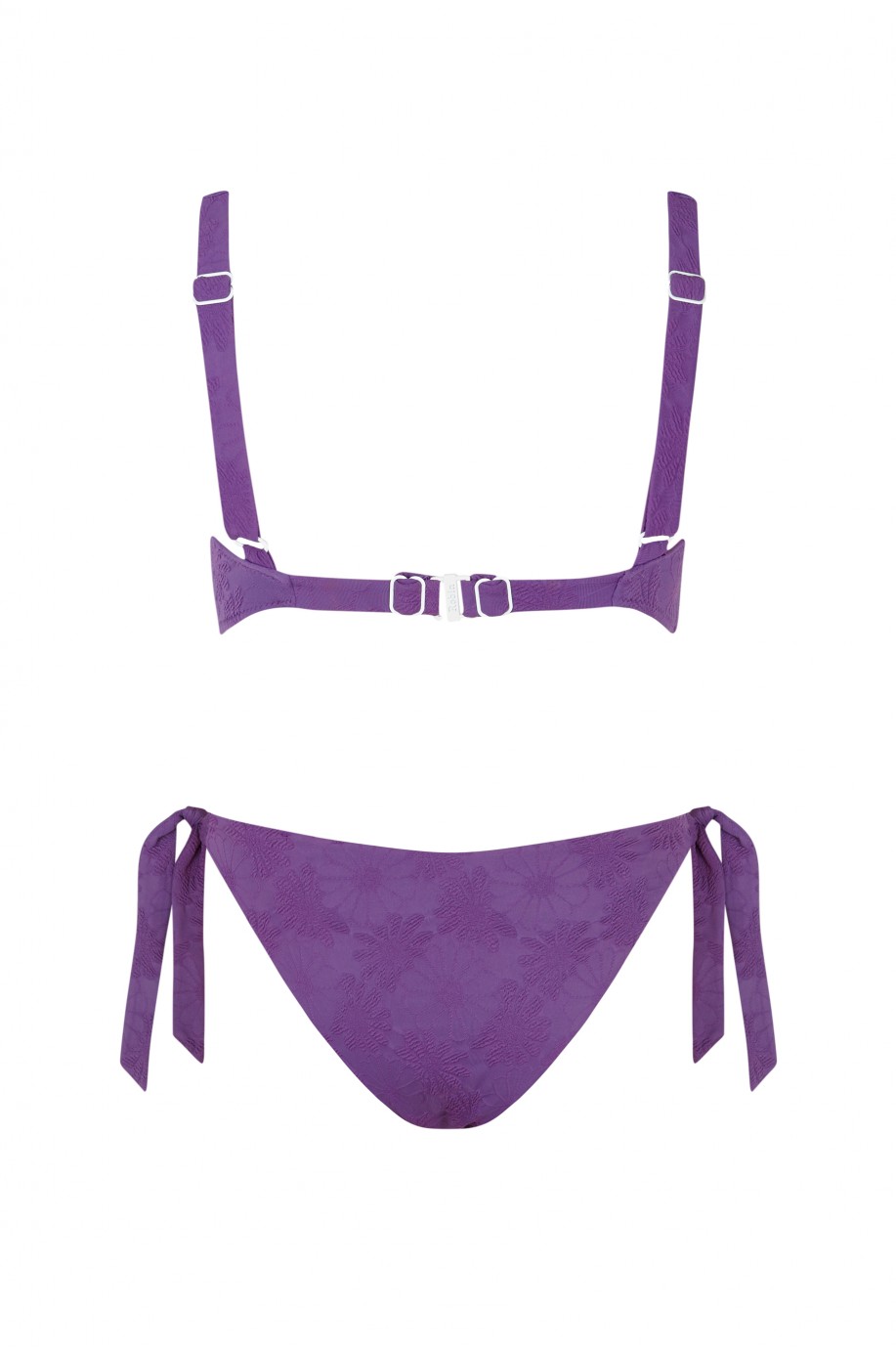 Maillot de bain 2 pièces Balconette Violet Comfy Tie| Robin Collection