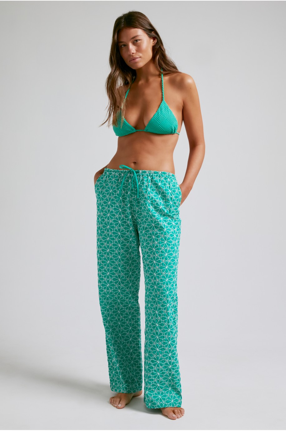 Green Tie Pants | Robin Collection