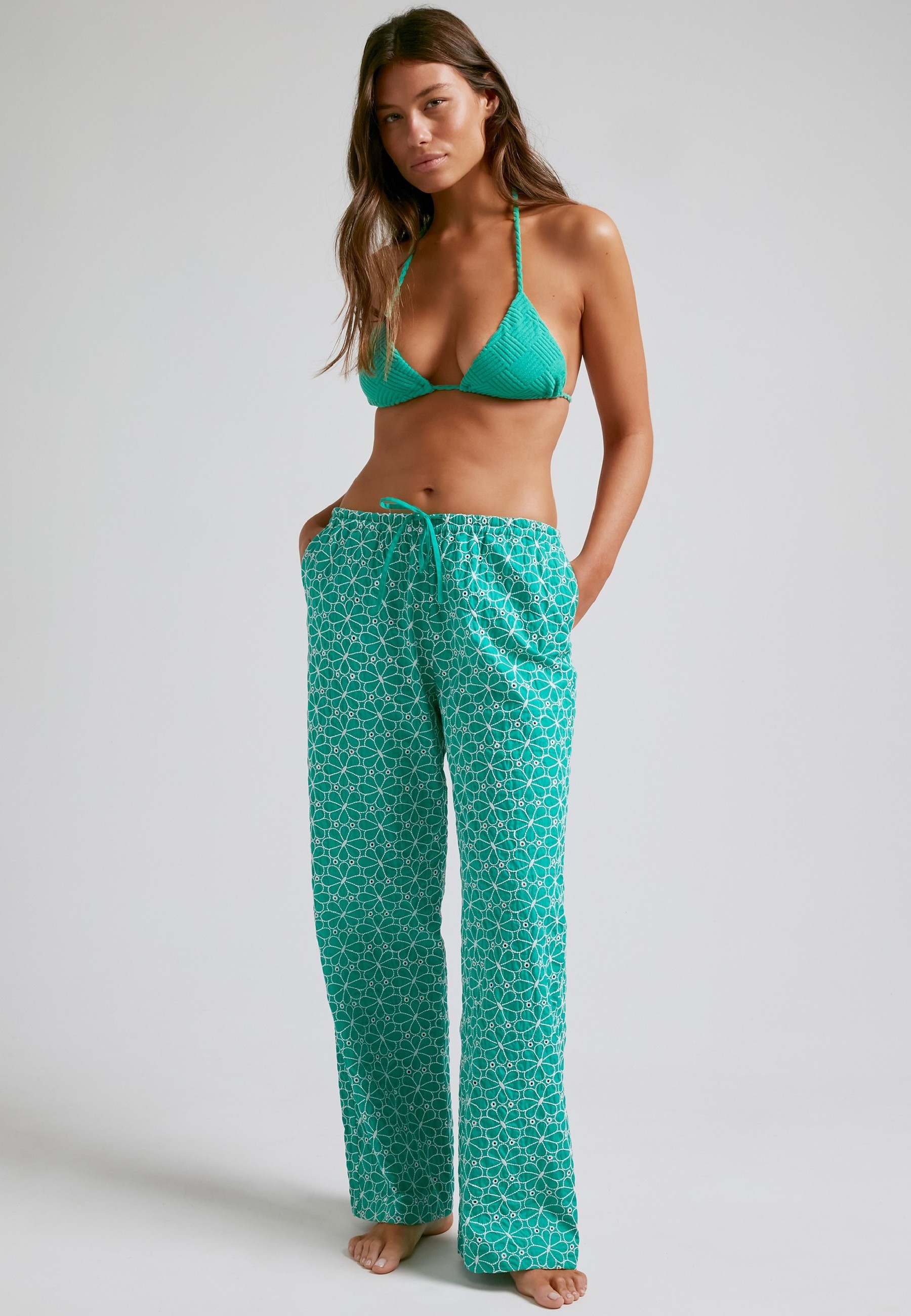 Pantalon noeud Vert | Robin Collection