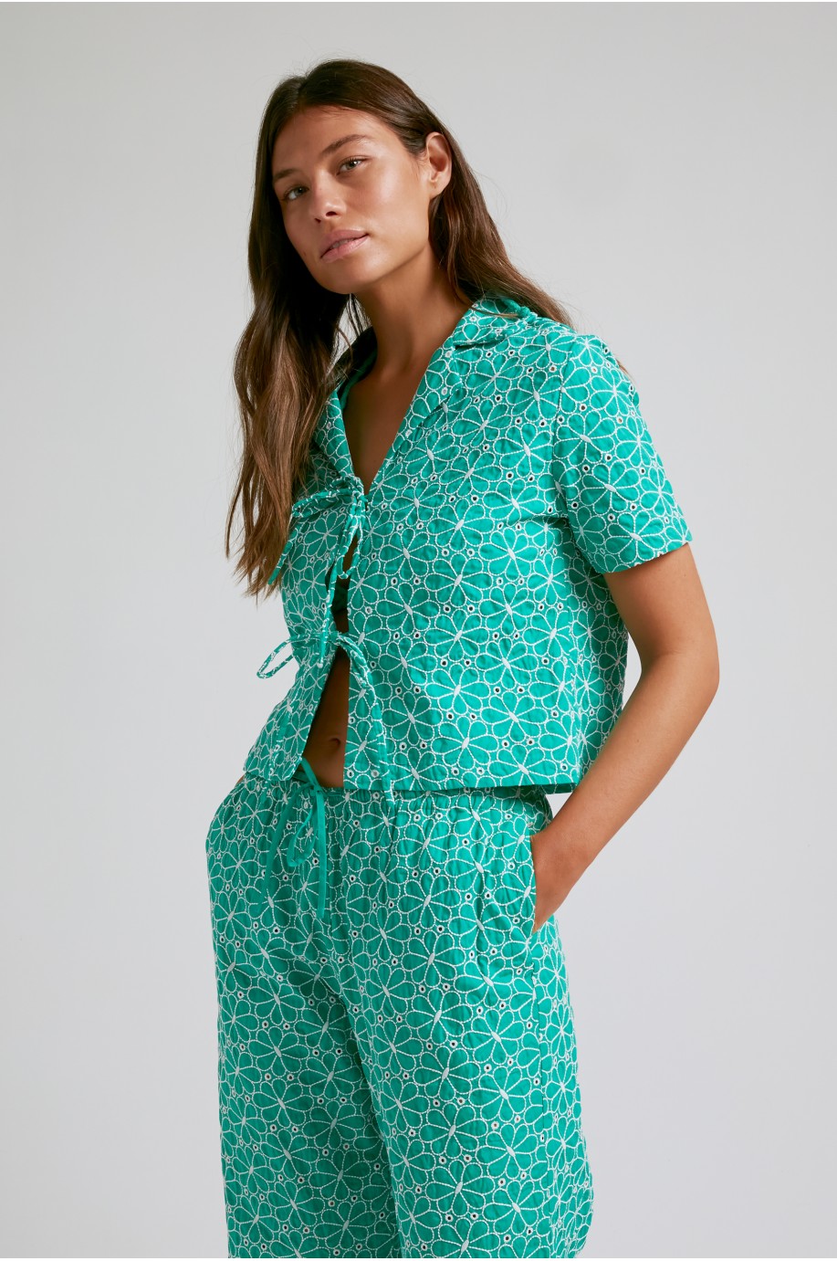 Chemise noeud Vert | Robin Collection