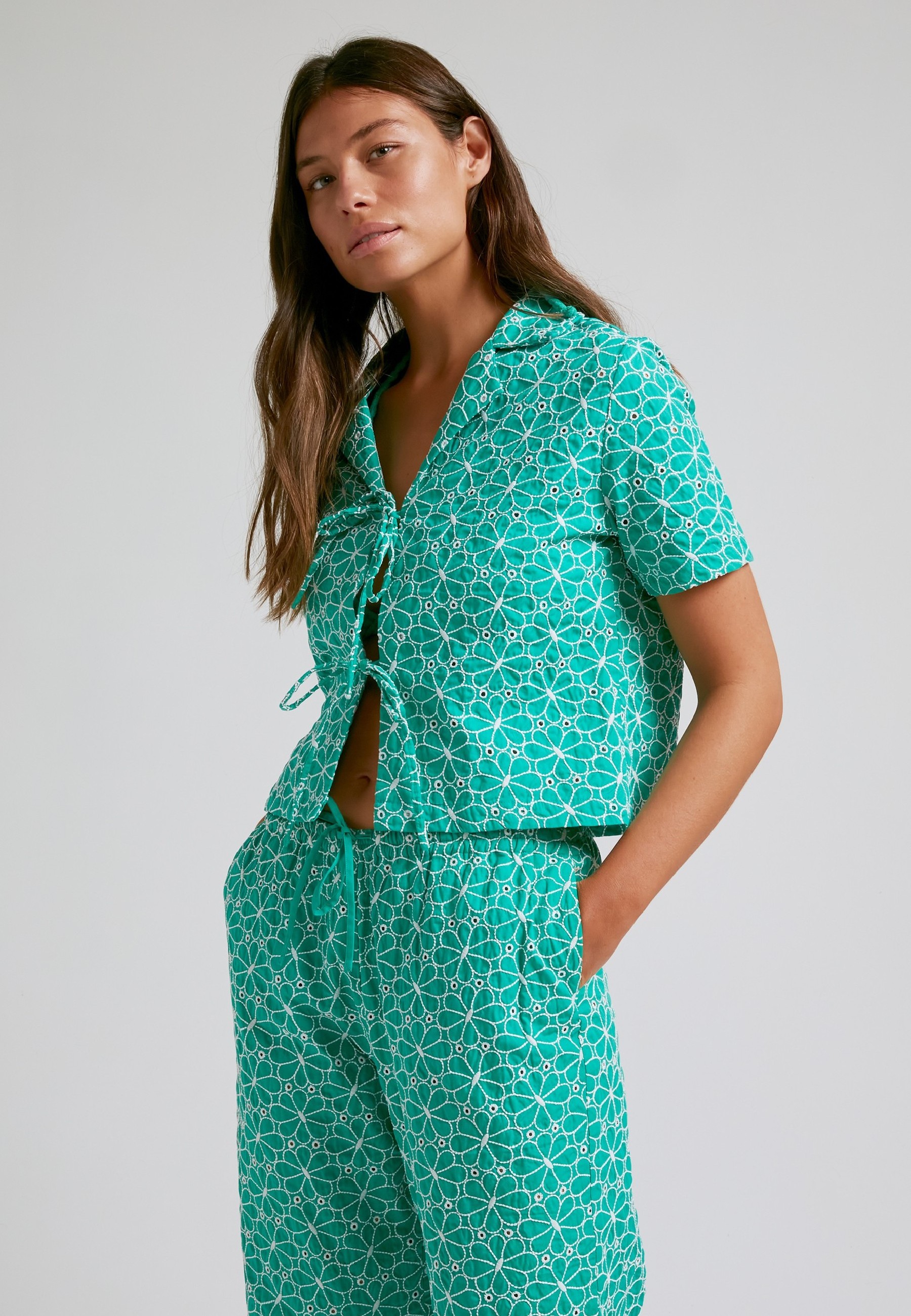 Chemise noeud Vert | Robin Collection