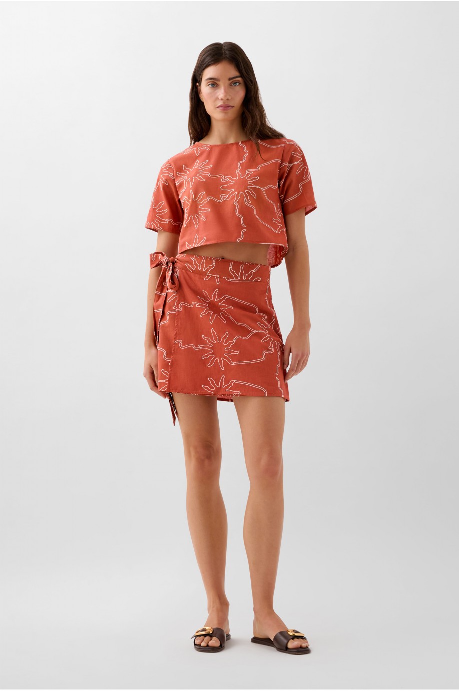 Falda Lino Bordado | Robin Collection Falda Lino Bordado | Robin Collection