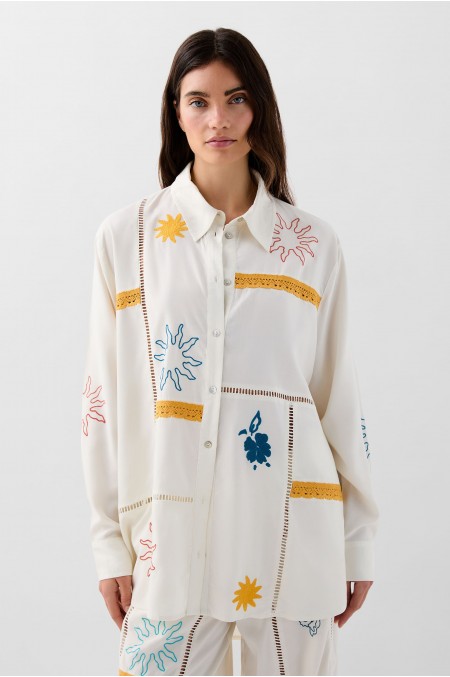 Relaxed Fit Embroidered Shirt