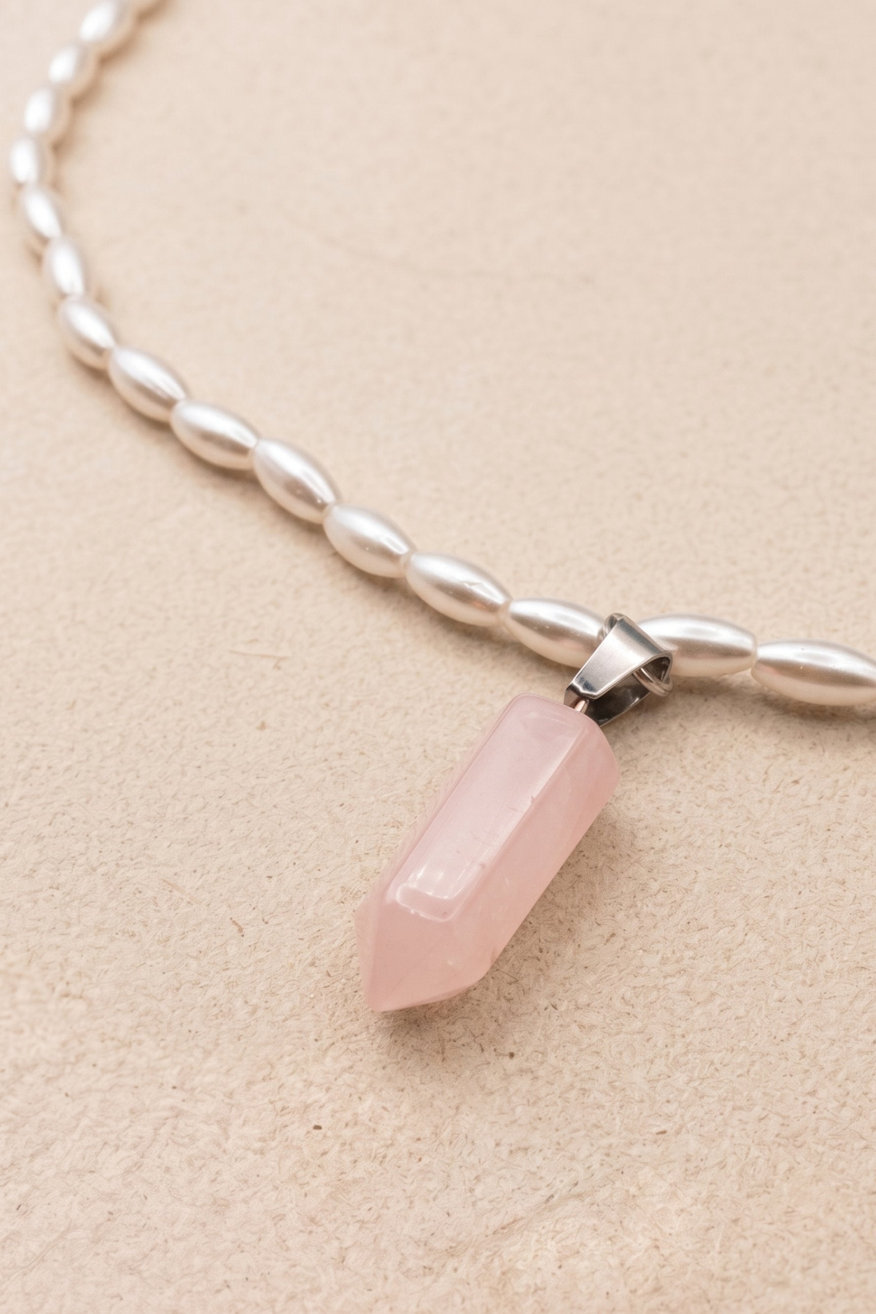Collar Cuarzo Rosado