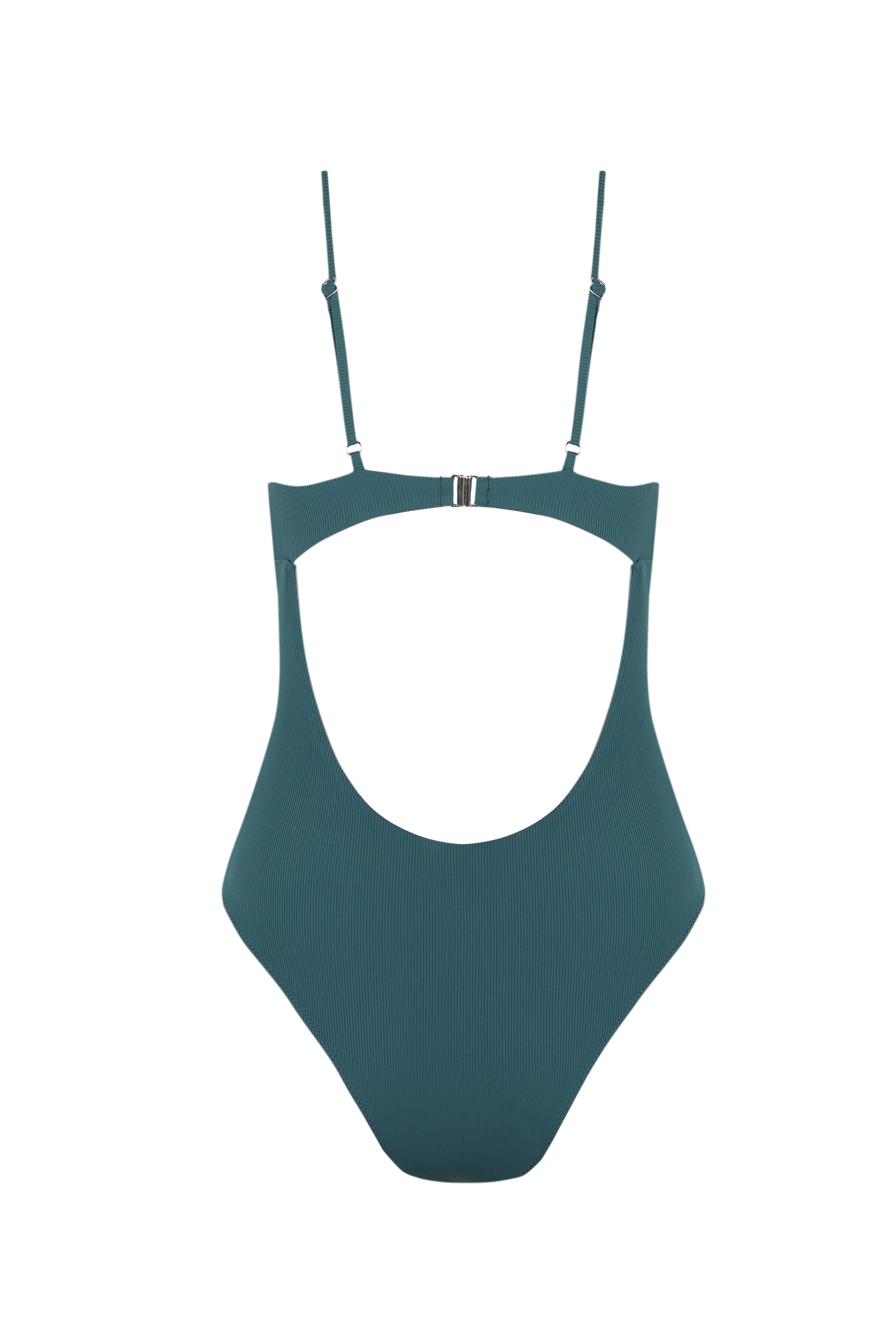 Maillot de Bain Verde Petróleo