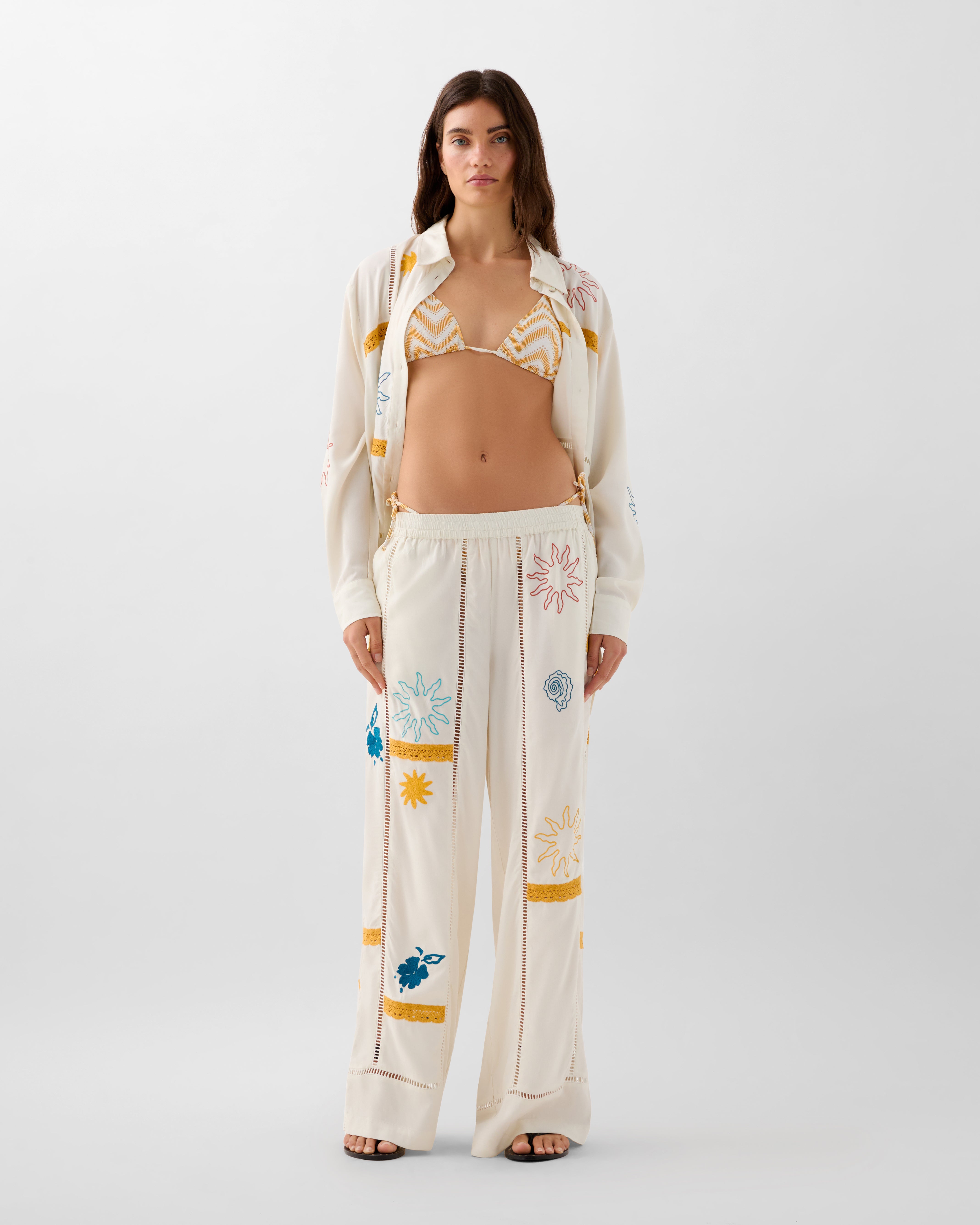 Pantalón Relaxed Bordado