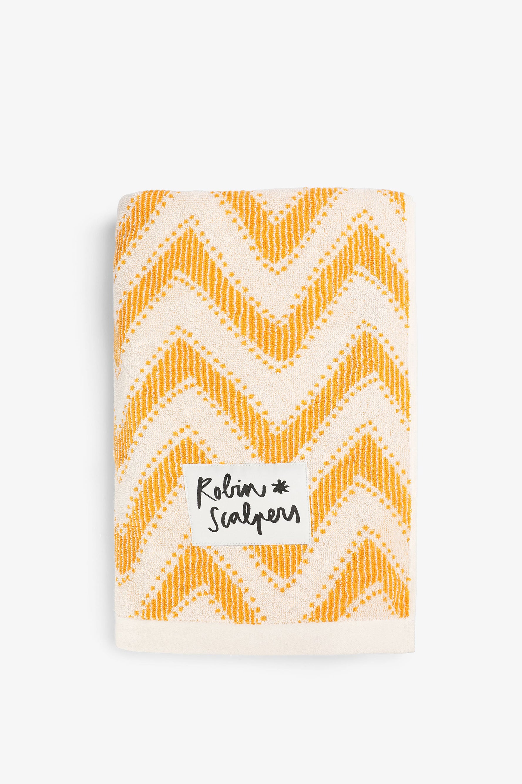 Serviette de plage imprimée en zigzag