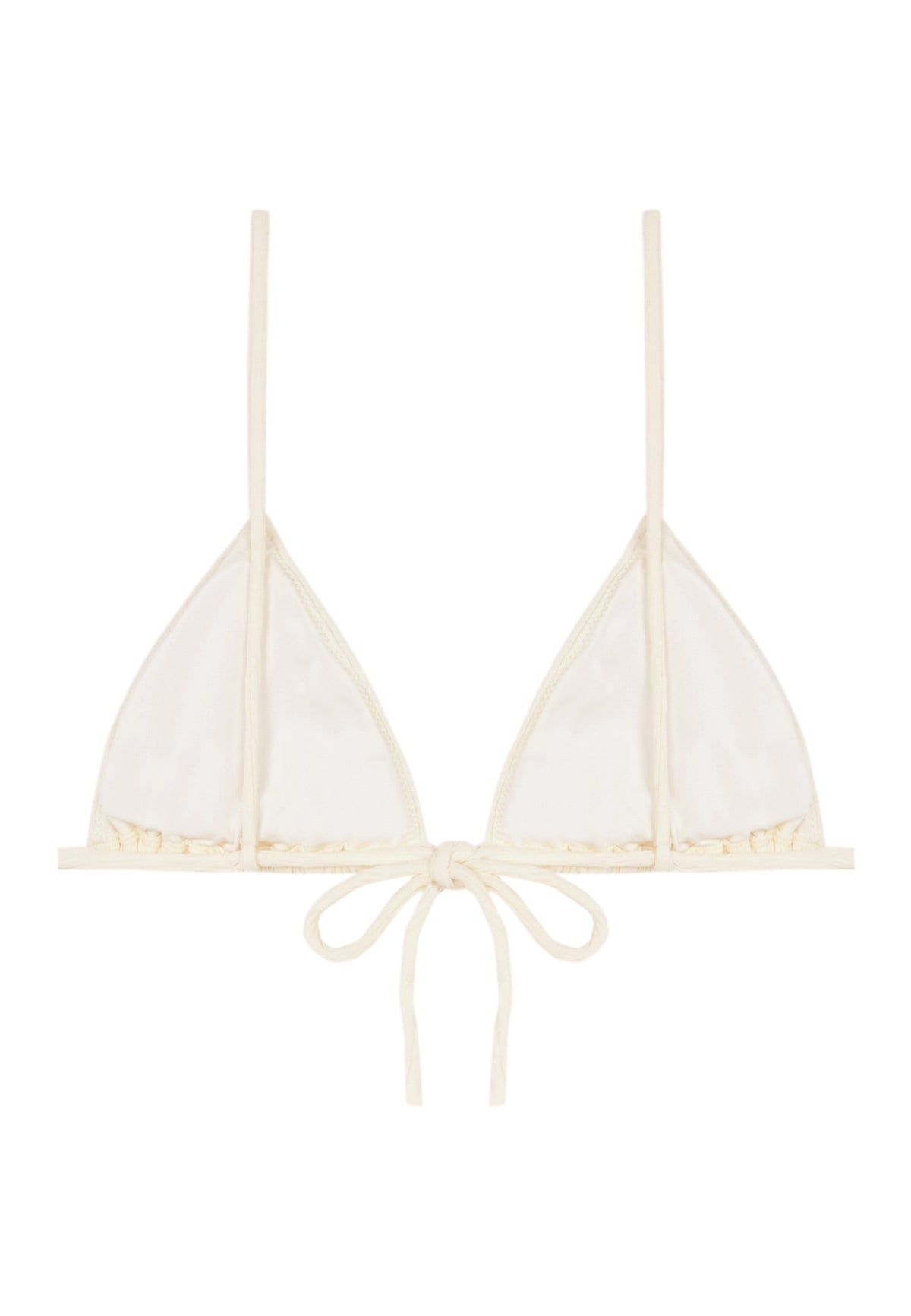 Ecru Triangle Bikini Top