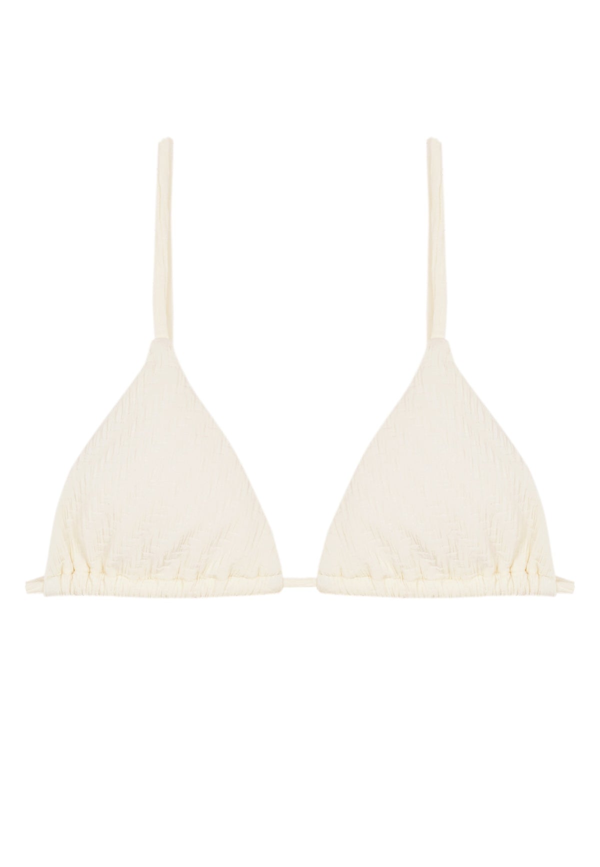 Ecru Triangle Bikini Top