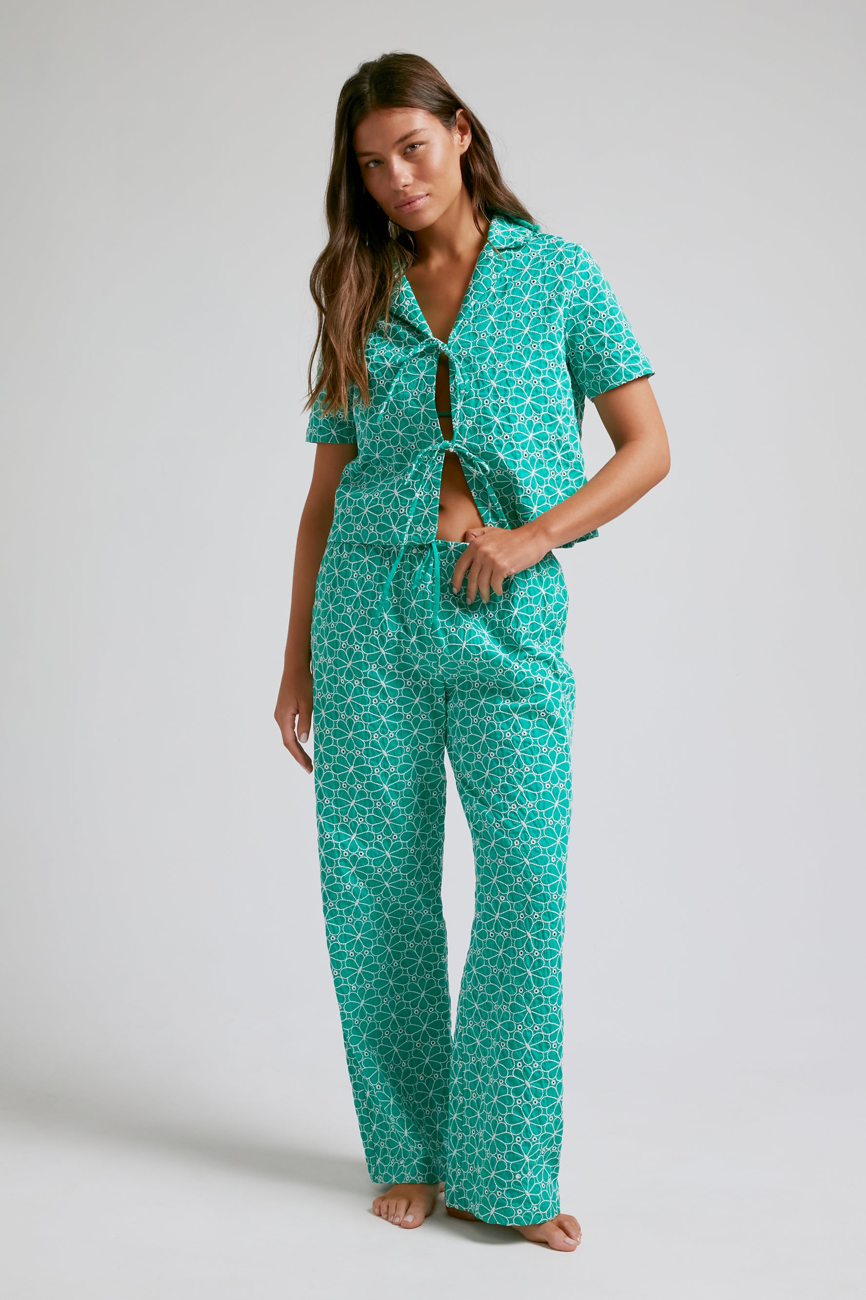 Pantalon Vert à nœud